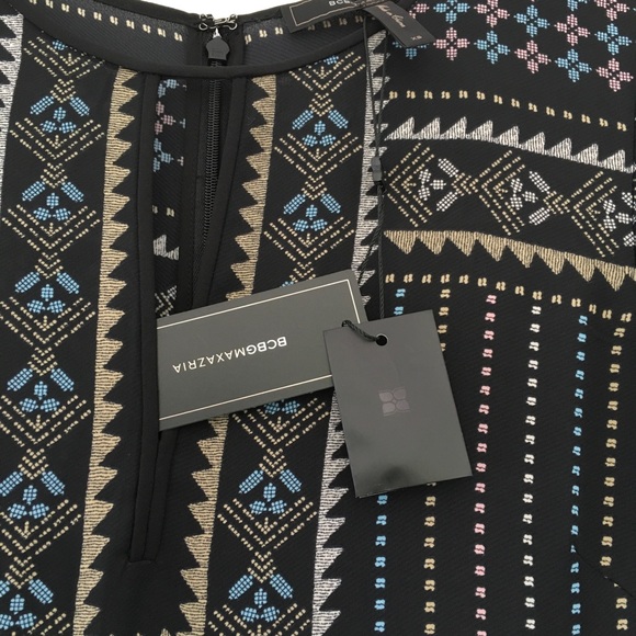 BCBG MaxAzria Freya Shift Column Tunic Style Boho Geometric Dress NWT | XS - Picture 6 of 11